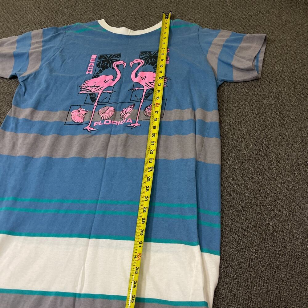 Vtg 80s 90s Flamingo T Shirt Dress One Size Fits All Vacation Single Stitch - Picture 4 of 11